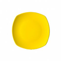 Πιάτο ρηχό κεραμικό 26x26cm, με ενισχυμένη αντοχή στο ξεφλούδισμα, κίτρινο συσκευασία 12 τεμαχίων DULCETTI NATIVE Q26-YE