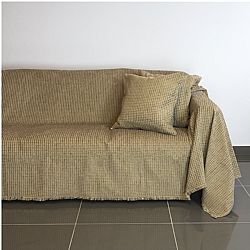 Ριχτάρι διθέσιου καναπέ 250x180cm, ακρυλικό σενίλ, καφέ, ελληνικής κατασκευής FENNEL 18C01BR2