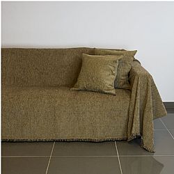 Ριχτάρι διθέσιου καναπέ 250x180cm, ακρυλικό σενίλ, καφέ, ελληνικής κατασκευής FENNEL 21C02BR2 