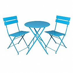 ΤΡΑΠΕΖΑΚΙ Σετ με Καρέκλες Μεταλλικό σε Μπλε Campus 332-0667