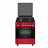 ΚΟΥΖΙΝΑ 4 εστίες,φούρνος υγραερίου 60cm CALFER F6TX40G2 Red