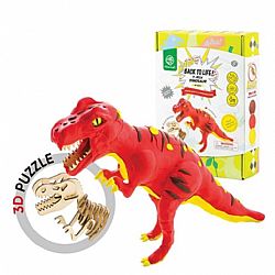 3D PUZZLE Κατασκευή με Ξύλο και Πηλό Δεινόσαυρος T- Rex ROBOTIME FY-01