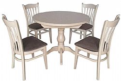ΣΕΤ Τραπεζαρία Οξιάς Τραπέζι με 4 Καρέκλες Nature BLIUMI 1020-1027 IN