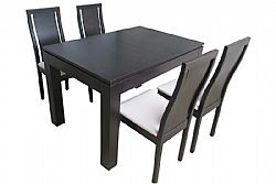 ΣΕΤ Τραπεζαρία Οξιάς Τραπέζι με 4 Καρέκλες Walnut BLIUMI 1017-1025 IN