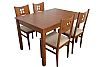 ΣΕΤ Τραπεζαρία Οξιάς Τραπέζι με 4 Καρέκλες Light Walnut BLIUMI 1015-1022 IN