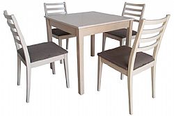 ΣΕΤ Τραπεζαρία Οξιάς Τραπέζι με 4 Καρέκλες Nature BLIUMI 1016-1030 IN