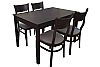 ΣΕΤ Τραπεζαρία Οξιάς Τραπέζι με 4 Καρέκλες Walnut BLIUMI 1037-1031 IN