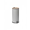 ΚΑΔΟΣ Απορρημάτων με Καπάκι bamboo 30LT, 65εκ. Λευκό χρ. PLASTONA 07.164646B 