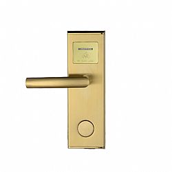 Ηλεκτρονική κλειδαριά καρτών RF για δωμάτια ξενοδοχείων σε χρώμα χρυσό OEM 930BKP-5-D-DIN V6/LEFT