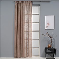 Κουρτίνα Hontona 140x270cm, 200gsm, 100% polyester, μπεζ, με τρέσα, Artisti Italiani AI-IR-11878