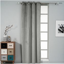 Κουρτίνα Velour 140x260cm, 260gsm, γκρι, με τρουκς, Artisti Italiani AI-IR-10709