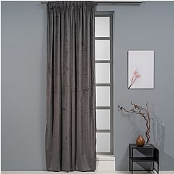 Κουρτίνα Velour 140x270cm, 260gsm, σκούρο γκρι, με τρέσα, Artisti Italiani AI-IR-10710