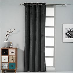 Κουρτίνα Velour 140x260cm, 260gsm, σκούρο γκρι, με τρουκς, Artisti Italiani AI-IR-10711