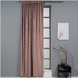 Κουρτίνα Velour 140x270cm, 260gsm, σκονισμένο ροζ, με τρέσα, Artisti Italiani AI-IR-10712