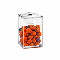 Τετράγωνο PC Δοχείο, 14x14xΥ22cm, με αεροστεγές καπάκι, Garibaldi KLB06-40