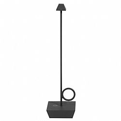 Επιτραπέζιο φωτιστικό LED, BUGIA, γκρι, φ8x32cm, επαναφορτιζόμενο, αλουμινίου, Broggi 4140217001