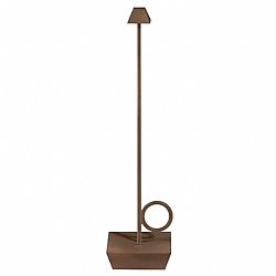 Επιτραπέζιο φωτιστικό LED, BUGIA, Corten, φ8x32cm, επαναφορτιζόμενο, αλουμινίου, Broggi 4140317001