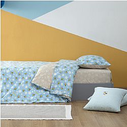 Σετ Παιδική Παπλωματοθήκη 160x240cm & Μαξιλαροθήκη 50x70cm, 100% Βαμβακι, 200 κλωστές,, Μέλισσα ZOUZOUNIA ZOU-BD-026