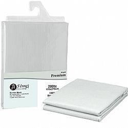 ΣΕΝΤΟΝΙ μονό 170x270 (3+1) 100% βαμβ. περκάλι πενιέ, siliconized, 200 κλωστές, γκρι FENNEL P200-FS1-GR