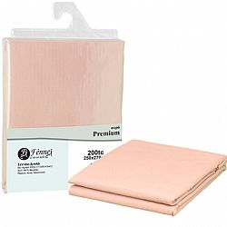 ΣΕΝΤΟΝΙ διπλό 250x270 (4+1), 100% βαμβ. περκάλι πενιέ, siliconized, 200 κλωστές, ροζ FENNEL P200-FS2-PK