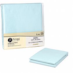 Σετ 2 μαξιλαροθήκες 50x70+5cm, 100% βαμβακερό, 300 κλωστές, (60°C), γαλάζιο FENNEL P2-300L-CN