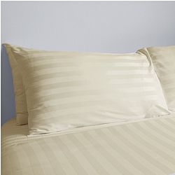 Σετ 2 μαξιλαροθήκες 52x72(+15)cm, 100% βαμβακοσατέν ριγέ, 200 κλωστές, μερσεριζέ siliconized, εκρού FENNEL PSTR-PL-EC 