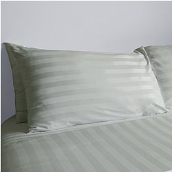 Σετ 2 μαξιλαροθήκες 52x72(+15)cm, 100% βαμβακοσατέν ριγέ, 200 κλωστές, μερσεριζέ siliconized, λαδί FENNEL PSTR-PL-OGN