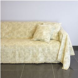 Ριχτάρι διθέσιου καναπέ 250x180cm, ακρυλικό σενίλ, μπεζ, ελληνικής κατασκευής FENNEL 21C01BG2