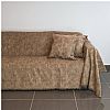 Ριχτάρι τετραθέσιου καναπέ 350x180cm, ακρυλικό σενίλ, καφέ, ελληνικής κατασκευής FENNEL 21C01BR4