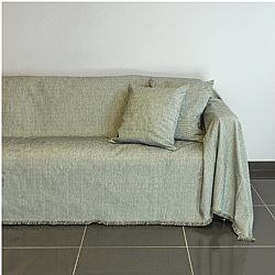 Ριχτάρι τετραθέσιου καναπέ 350x180cm, ακρυλικό σενίλ, γκρι, ελληνικής κατασκευής FENNEL 21C02GR4