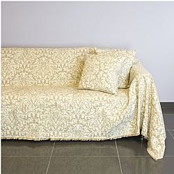 Ριχτάρι διθέσιου καναπέ 250x180cm, ακρυλικό σενίλ, μπεζ, ελληνικής κατασκευής FENNEL 21C03BG2 