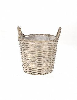Καλάθι ψάθινο φυσικό/νάυλον Φ16,5 Η13cm PLASTONA 012.862464130
