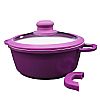 ΚΑΤΣΑΡΟΛΑ με Γυάλινο Καπάκι 5,2 Λίτρων 24cm Μωβ MAGICOOK MK-7840P