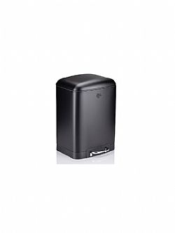 Κάδος αποριμ.μαύρος soft close 6lt/23x22,5x32,5cm PLASTONA 03.49503